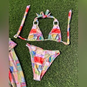 Strawberry Milk Mob Hottie Tot bikini set. S bottoms and M Top. NWT